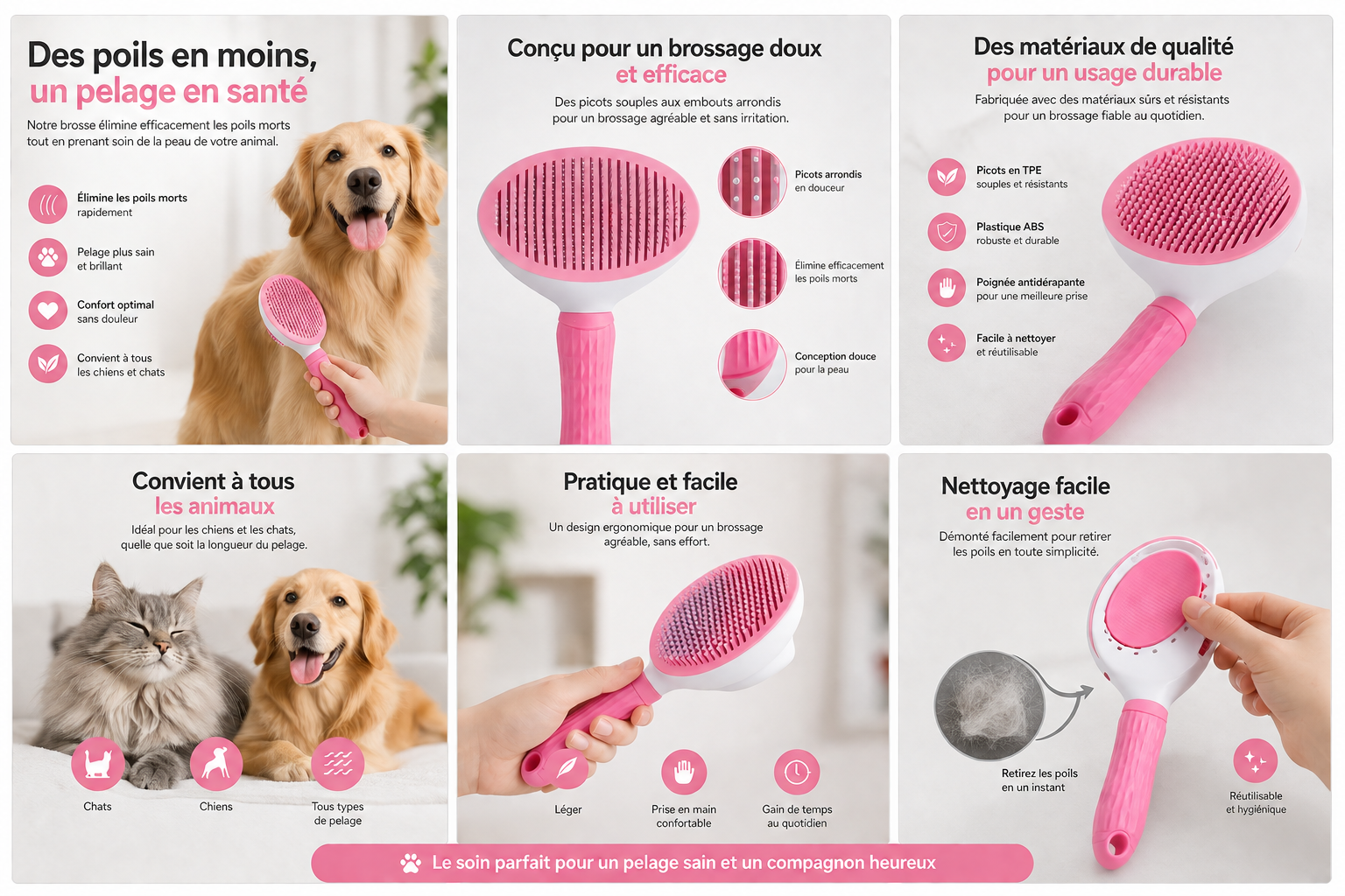 Brosse à poil pour animaux