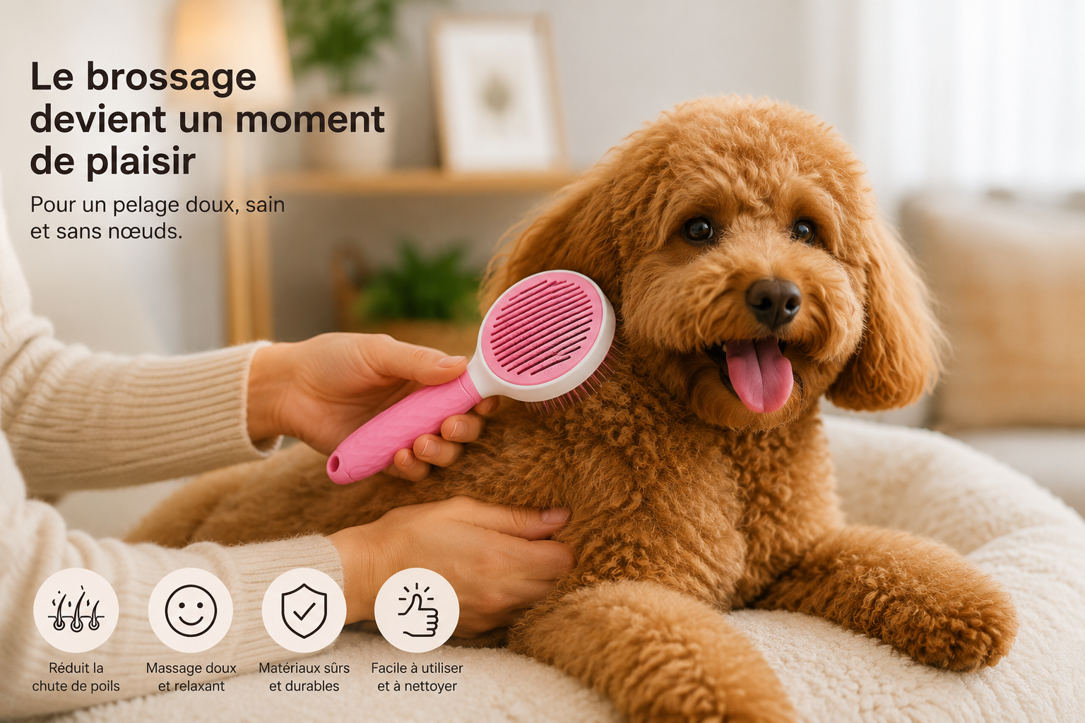 Brosse Autonettoyante pour Chien & Chat 🐶🐱
